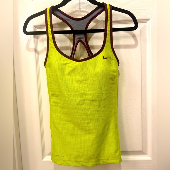 Nike Dri-FIT Yellow and Maroon Tank Size: M - Picture 1 of 4